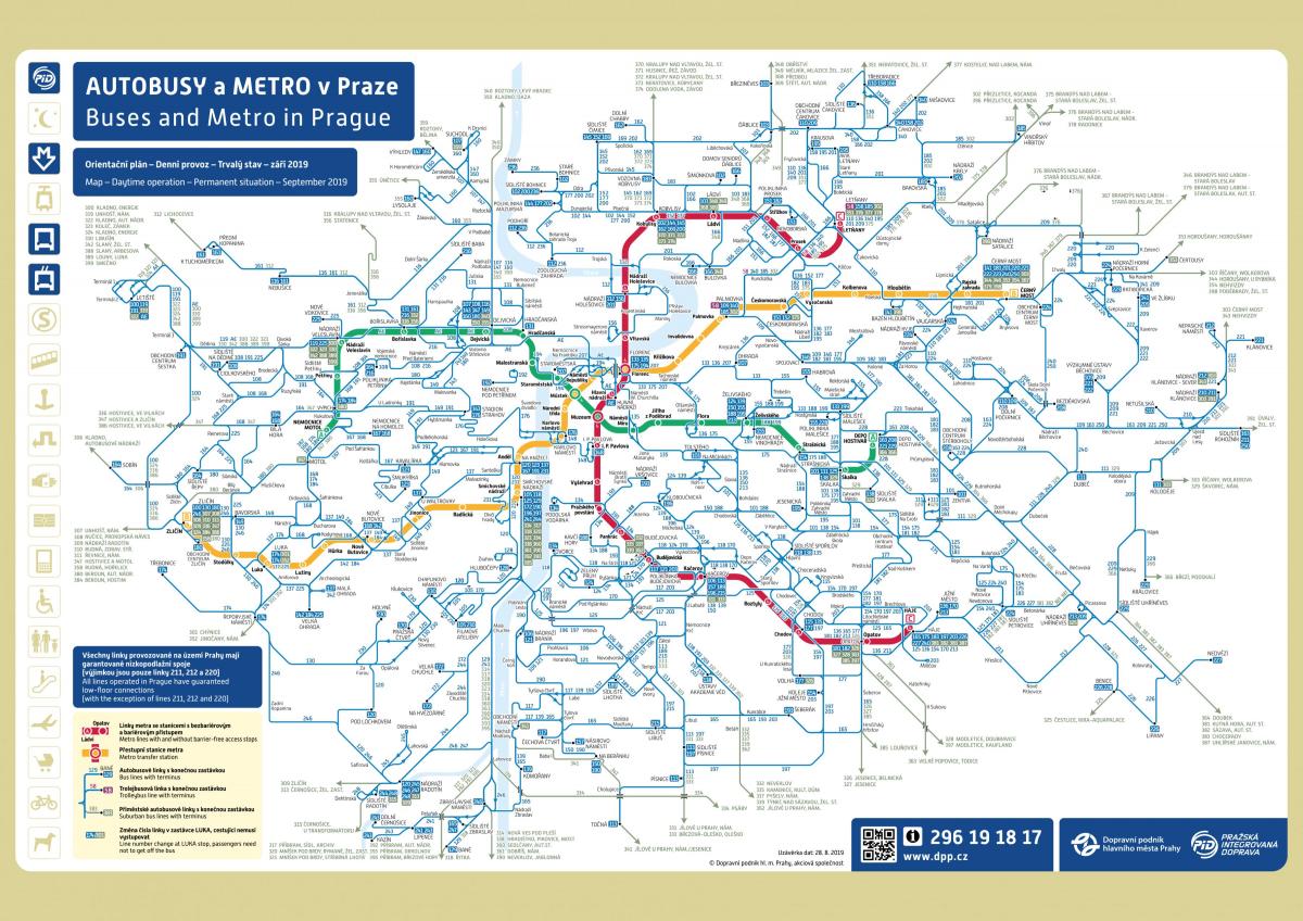 Mapa autobusového nádraží Praha