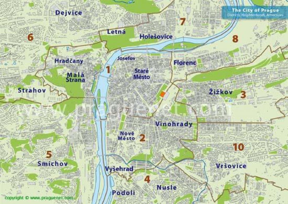 Oblastní mapa Prahy