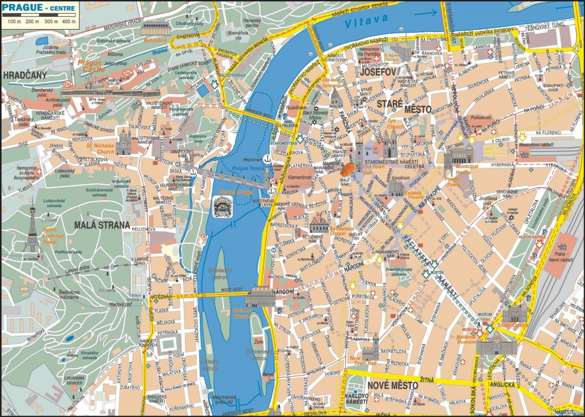 Mapa města Praha